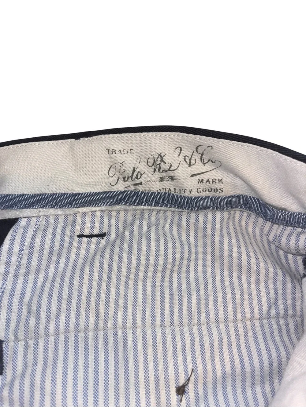 Polo Ralph Lauren Mens Navy Chino Pants 40x32 Classic Straight 100% Cotton